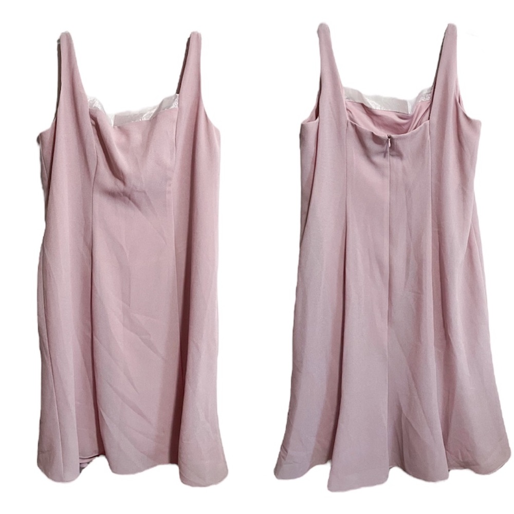 Vintage Ursula Of Switzerland Square Neck Sleeveless Dress Light Pink 14 Prom